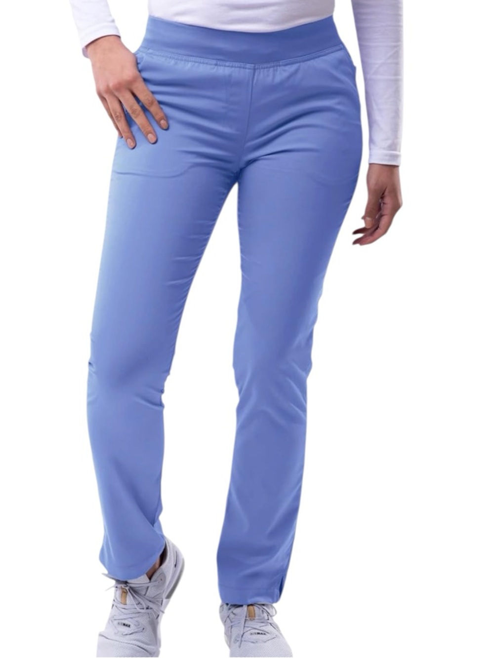Ceil Blue Skinny Leg Yoga Scrub Pants